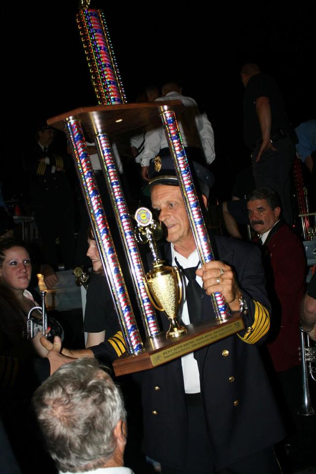 DCVFA County Convention Parade Hopewell Junction, NY - 

Pawling FD Department President Dennis Brunow receiving our Trophy for Best Non-Regulation Uniform - 

August 10, 2012